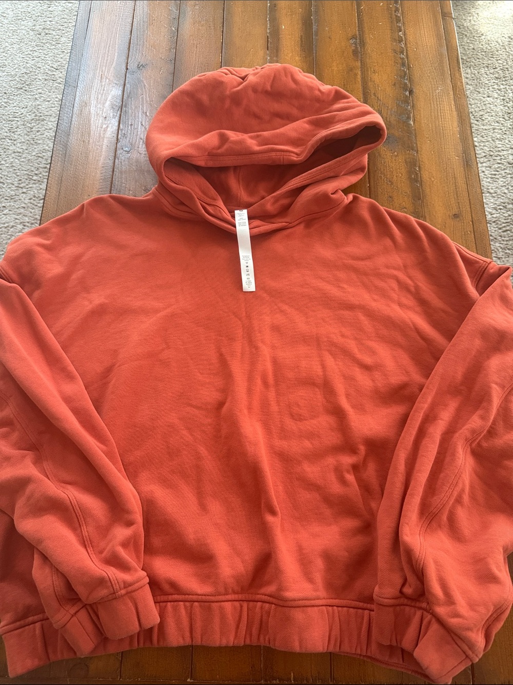 lululemon athletica Hoodie Sweatshirt - Rust Orange